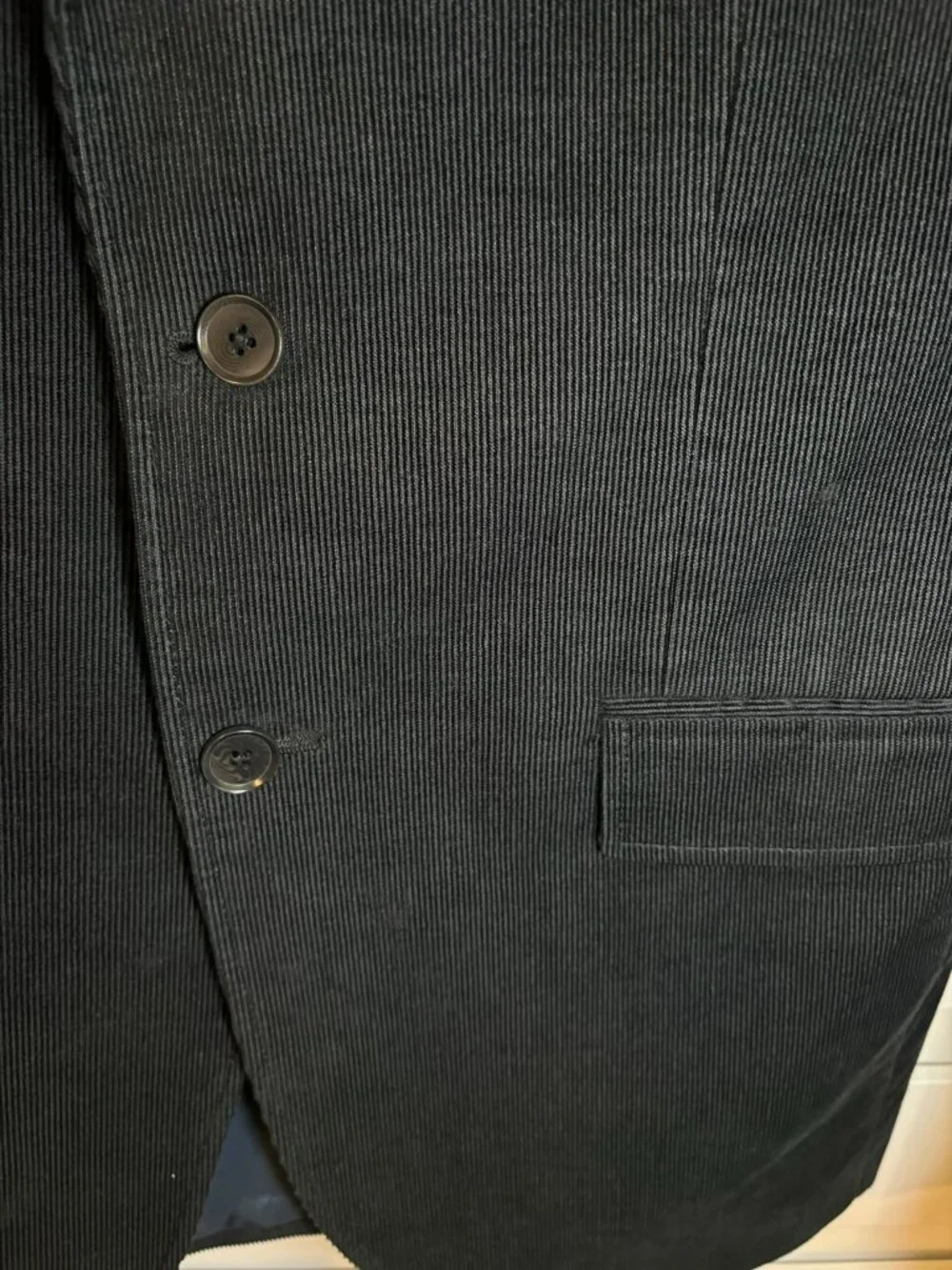 Banana Republic Men’s Black Heritage Academia Corduroy Tailored Fit Blazer 40R